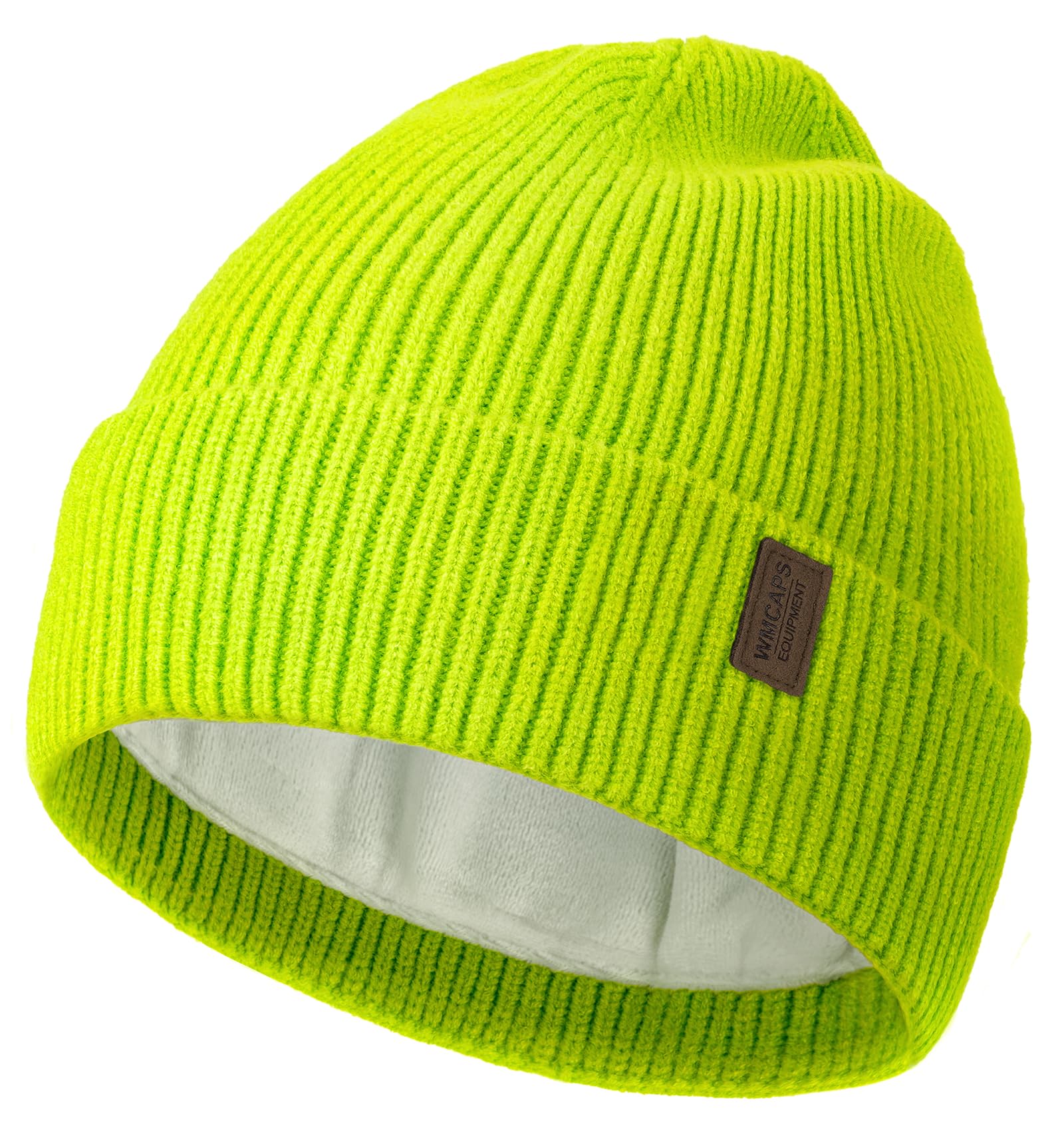 Wmcaps Winter Beanie for Men Women, Fleece Lined Beanie Soft Warm Knit Hat Ski Stocking Cuffed Cap